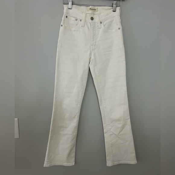 Madewell Cali Demi-Boot Jeans in Pure White - Picture 2 of 7